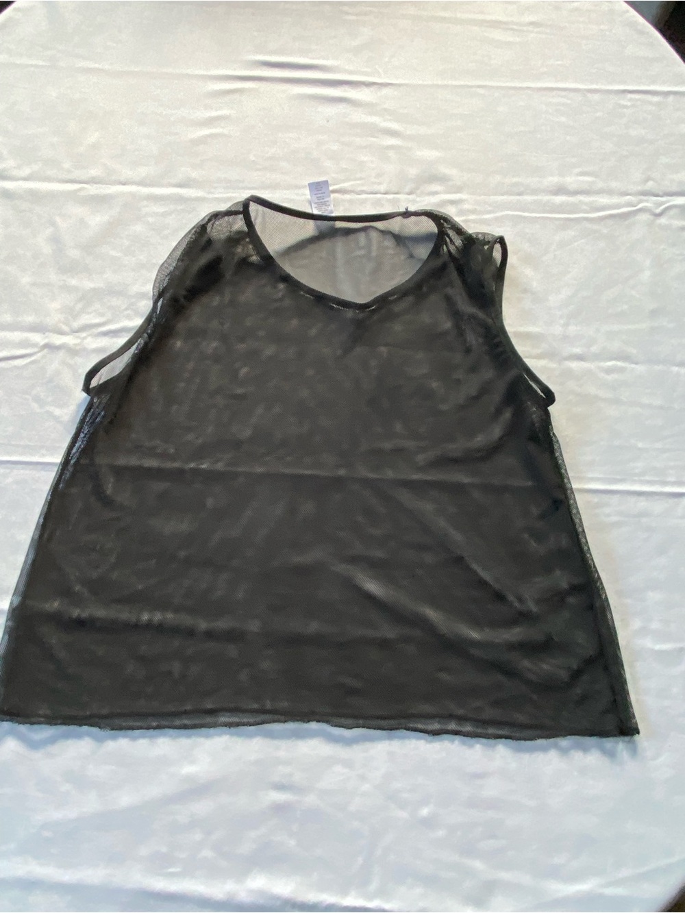 NWOT Halloween Mesh Black Top One Size - Picture 3 of 4